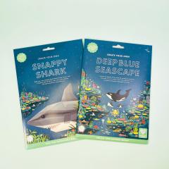 Create your own snappy shark and deep blue seascape activity